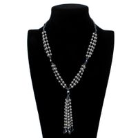 Beads Korea Tassel Necklace  (black) Nhct0381-black main image 5