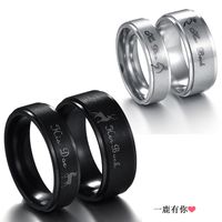 Titanium&stainless Steel Simple Animal Ring  (steel Color Female Models 6mm-6) Nhhf1266-steel-color-female-models-6mm-6 main image 2