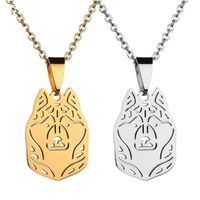 Titanium&stainless Steel Fashion Animal Necklace  (steel Color) Nhhf1268-steel-color main image 2