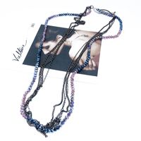 Hersteller Liefern Halskette Mehr Schicht Ige Glasperlen Set Halskette Pullover Kette Schnitt Fläche Kette Farbe Lange Halskette sku image 1