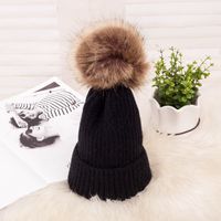 2019 D'hiver De Femmes Bonnet De Laine, Plus Fluff Tricoté Chapeau Boule De Fourrure Cachée Crochet Mohair Sortie Chaud Pull Cap Gros main image 1