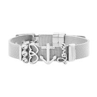 Titanium&stainless Steel Fashion Geometric Bracelet  (steel Color) Nhhn0375-steel-color main image 2