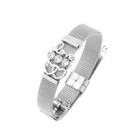 Titanium&stainless Steel Fashion Sweetheart Bracelet  (steel Color) Nhhn0376-steel-color main image 1