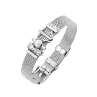 Titanium&stainless Steel Fashion Geometric Bracelet  (steel Color) Nhhn0380-steel-color main image 1