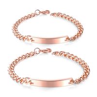 Koreanische Version Von Paar Accessoires Titan Stahl Gebogene Marke Vergoldete Roségold Armband Männer Und Frauen Armband Armband Auf Lager main image 2