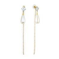 2018 Neuer Stil Korea Dongdaemun Gleiche Perlen Ohrringe Weibliche Kristall Quaste Lange Einfache Mode Persönlichkeit Ohrringe main image 1