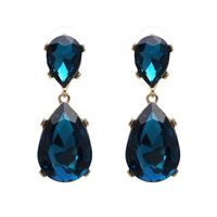 Style Européen Et Américain De Mode Boucles D'oreilles Simple Alliage Cristal Goutte D'eau Pendentif Commerce Extérieur Vente Chaude Personnalité Boucles D'oreilles main image 11