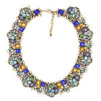 Alloy Fashion Geometric Necklace  (blue) Nhjj4043-blue main image 1