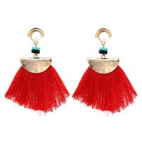 Alloy Bohemia Tassel Earrings  (red) Nhjj4052-red main image 1