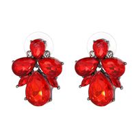 Fashion Geometric Inlaid Crystal Alloy Acrylic Earrings Ear Studs main image 2