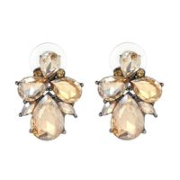 Fashion Geometric Inlaid Crystal Alloy Acrylic Earrings Ear Studs main image 3