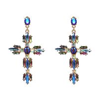 Alloy Fashion Geometric Earring  (blue) Nhjj4096-blue main image 1