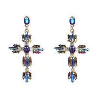 Alloy Fashion Geometric Earring  (blue) Nhjj4096-blue main image 2