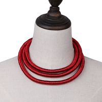 Alloy Fashion Geometric Necklace  (red) Nhjj4138-red main image 1
