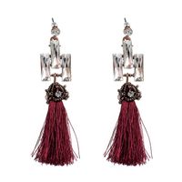 Alloy Fashion Tassel Earring  (red) Nhjj4278-red main image 1