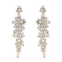 51990 Jujia Européen Et Américain Célèbre Mode Accrocheur De Luxe Alliage Diamant-intégré Longue Boucles D'oreilles Yiwu Usine Ventes Directes main image 1