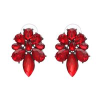 Imitated Crystal&cz Fashion Flowers Earring  (red) Nhjj4322-red main image 1