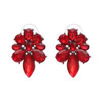 Imitated Crystal&cz Fashion Flowers Earring  (red) Nhjj4322-red main image 2