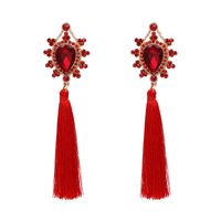 Alloy Vintage Flowers Earring  (red) Nhjj4371-red main image 2