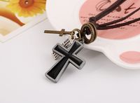 Alloy Fashion Cross Necklace  (drip Black Cross) Nhpk1464-drip Black Cross main image 1