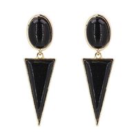 Alloy Fashion Geometric Earring  (black) Nhjj4498-black main image 1