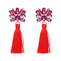 Alloy Vintage Flowers Earring  (red) Nhjj4451-red main image 1