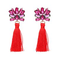 Alloy Vintage Flowers Earring  (red) Nhjj4451-red main image 2