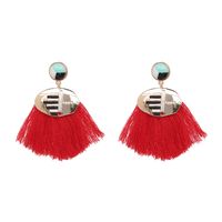 Alloy Fashion Geometric Earring  (red) Nhjj4574-red main image 2