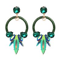 Plastic Fashion Geometric Earring  (green) Nhjj4563-green main image 1
