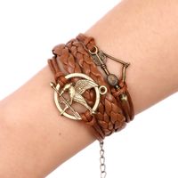 Personnalisé De Mode Tissé Bracelet En Cuir Multi-couche Combinaison Réglable Européen Et Américain Nouveau Bracelet Croix-frontière E-commerce Fournir main image 3