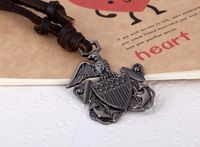 Leather Korea Geometric Necklace  (eagle) Nhpk1524-eagle main image 1