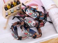 Leather Fashion Geometric Bracelet  (four-color Ropes Are Made) Nhpk1547-four-color Ropes Are Made main image 1