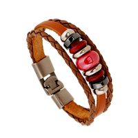 Leather Fashion Geometric Bracelet  (photo Color) Nhpk1634-photo Color main image 1