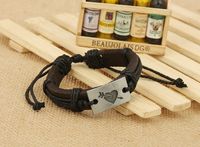 Leather Fashion Geometric Bracelet  (four-color Ropes Are Made) Nhpk1780-four-color Ropes Are Made main image 3