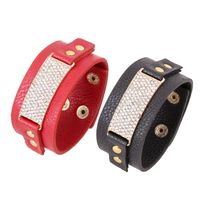 Punk Rock Punk Golden Point Diamond Pu Leder Armband Europäisches Und Amerikanisches Neues Armband Punk Schmuck Europäisches Und Amerikanisches Armband main image 3