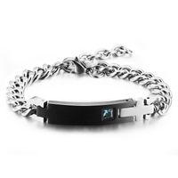 Titane Acier Couple Hommes Et Femmes Bracelet Cadeau Du Jour De Valentine Pour Petite Amie Personnalité Brillant Bracelet Peut Tailler D'écriture Ornement main image 4