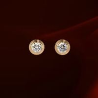 Alloy Simple Geometric Earring  (rose Alloy) Nhlj3692-rose Alloy main image 1