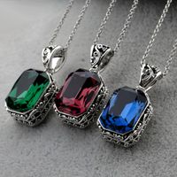 Alloy Korea Geometric Necklace  (green) Nhlj3704-green main image 2