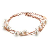 Alloy Korea Geometric Bracelet  (alloy White Beads) Nhlj3721-alloy White Beads main image 1
