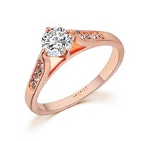 Alloy Fashion Geometric Ring  (rose Alloy White Stone-5) Nhlj3751-rose Alloy White Stone-5 main image 2