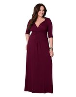 Polyester Fashion  Dress  (wine Red - L) Nhdf0276-wine Red - L main image 2