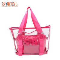 Pu Fashion  Handbag  (rose Red Transparent) Nhxw0156-rose Red Transparent main image 1