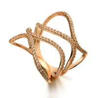 Copper Korea Geometric Ring  (rose Alloy-16) Nhlj3777-rose Alloy-16 main image 5