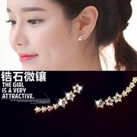 Temperament Weibliche Koreanische Version Von Mikro Eingelegtem Zirkon Stern Ohrringe Schöne Mode Persönlichkeit Ohrringe Großhandel 20816036 main image 1
