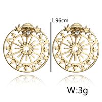 Alloy Vintage Flowers Earring  (alloy) Nhgy1727-alloy main image 2