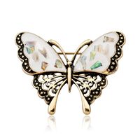 Ornement De Mode Européenne Et Américaine Style Shell Matériel Papillon Broche Polyvalent Dames Insectes Série Corsage main image 3