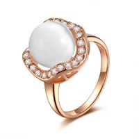 Alloy Fashion Geometric Ring  (rose Alloy White Stone-5) Nhlj3823-rose Alloy White Stone-5 main image 4