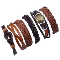 Leather Fashion Geometric Bracelet  (six Sets) Nhpk2018-six Sets main image 1