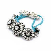 Alloy Fashion Flowers Bracelet  (blue) Nhqd4810-blue main image 1
