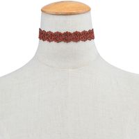 Cloth Simple Flowers Necklace  (c1829 Red) Nhxr2027-c1829 Red main image 3